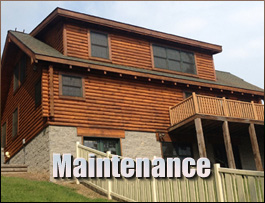  Oak Hall, Virginia Log Home Maintenance